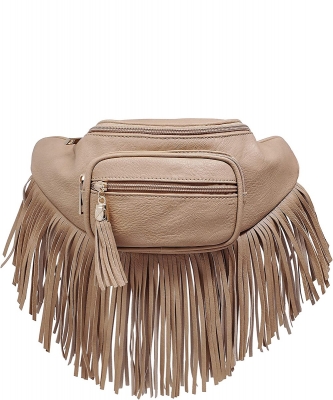 Fashion Fringe Tassel Fanny Pack Waist Bag KL088 STONE
